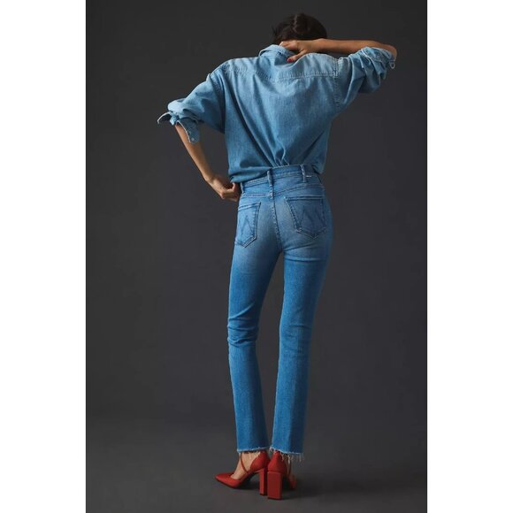 NWT Mother The Hustler Ankle Fray in Layover Stretch Crop Jeans 27 - Picture 12 of 12